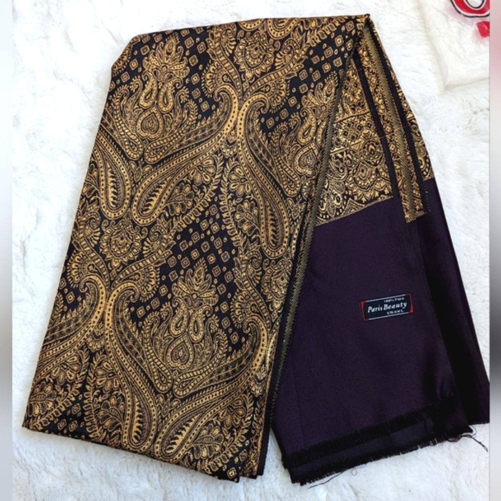 100% Wool Pashmina Shawl, Large